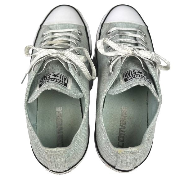 Converse All Star Knit Ox Sage Metallic Streetwear Retro Y2K Sneakers Women 8 - Picture 6 of 10
